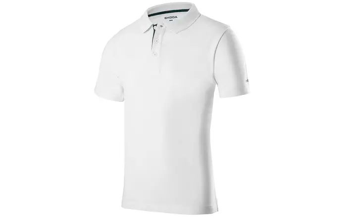 Škoda Herren Polo-Shirt, weiß, Gr. S