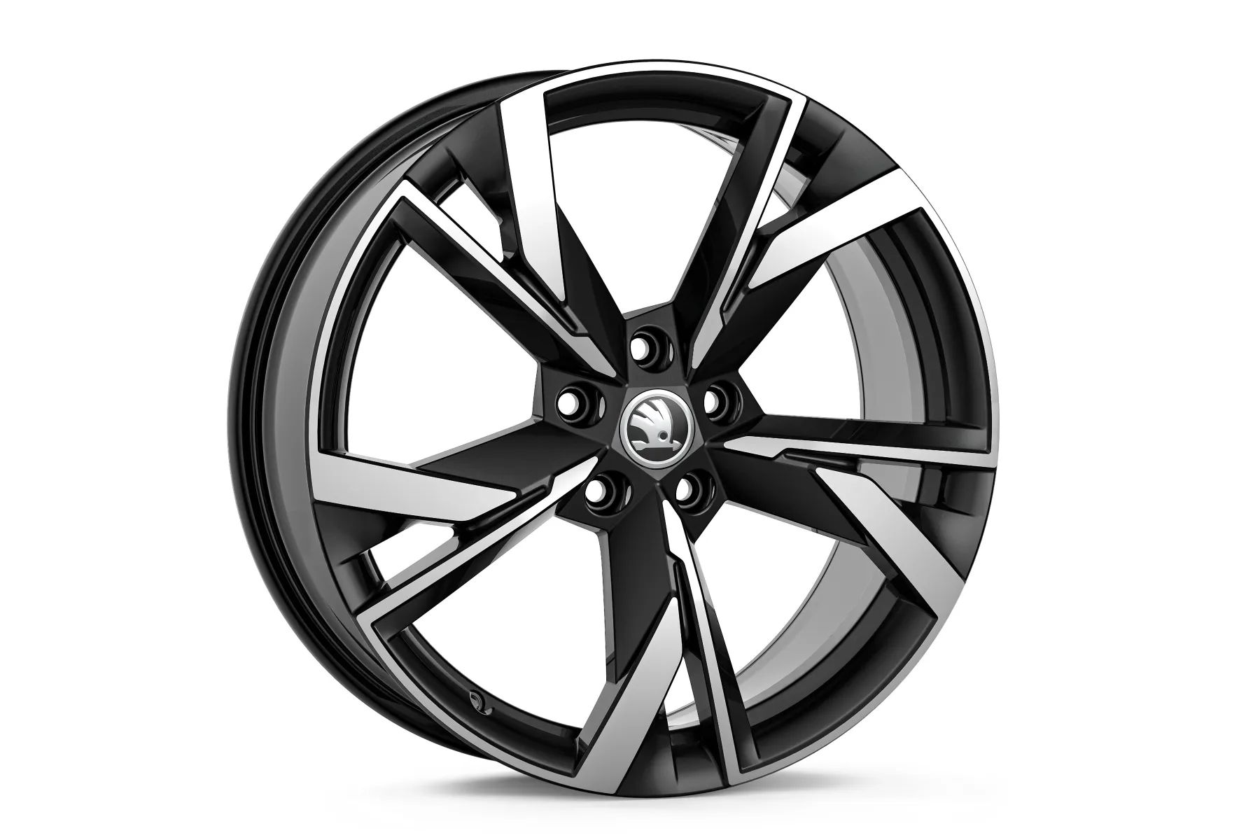 Škoda Leichtmetallfelge Draconis 7,5x19 5/112/48 schwarz glanzgedreht