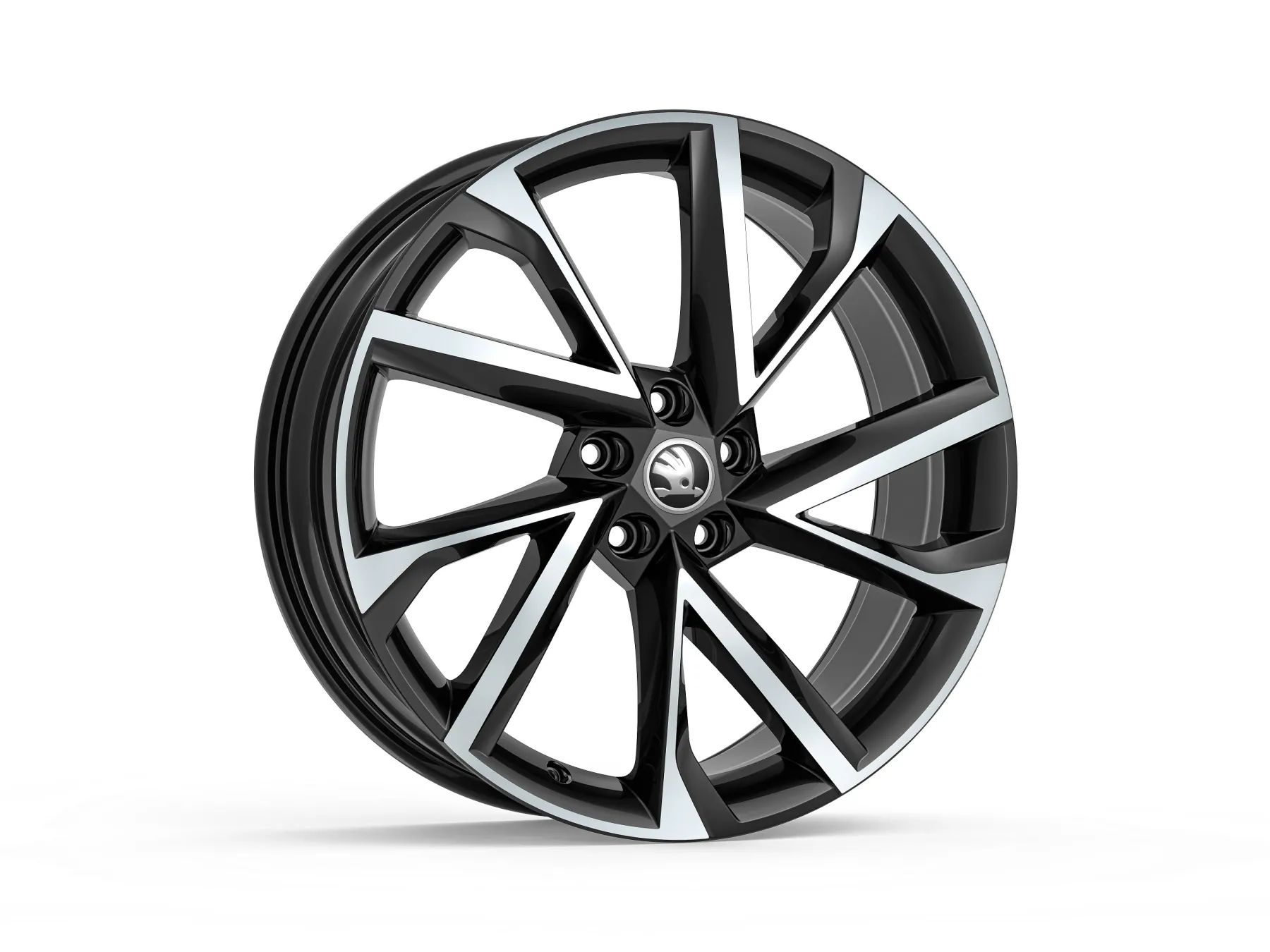 Škoda Leichtmetallfelge Vega 8x20 5/112/41 Schwarz glanzgedreht