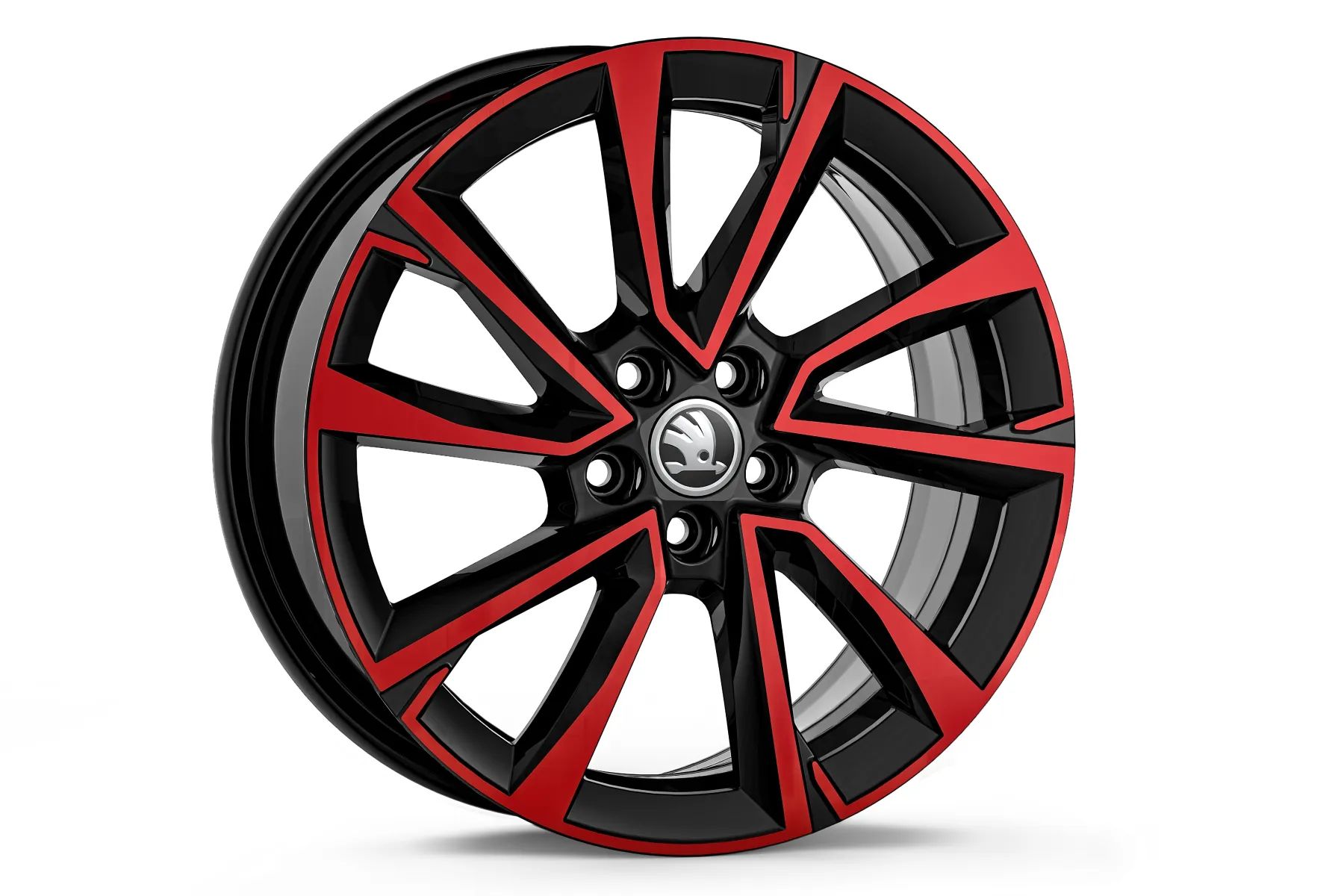 Škoda Leichtmetallfelge Procyon 7x17 5/100/51 schwarz-rot