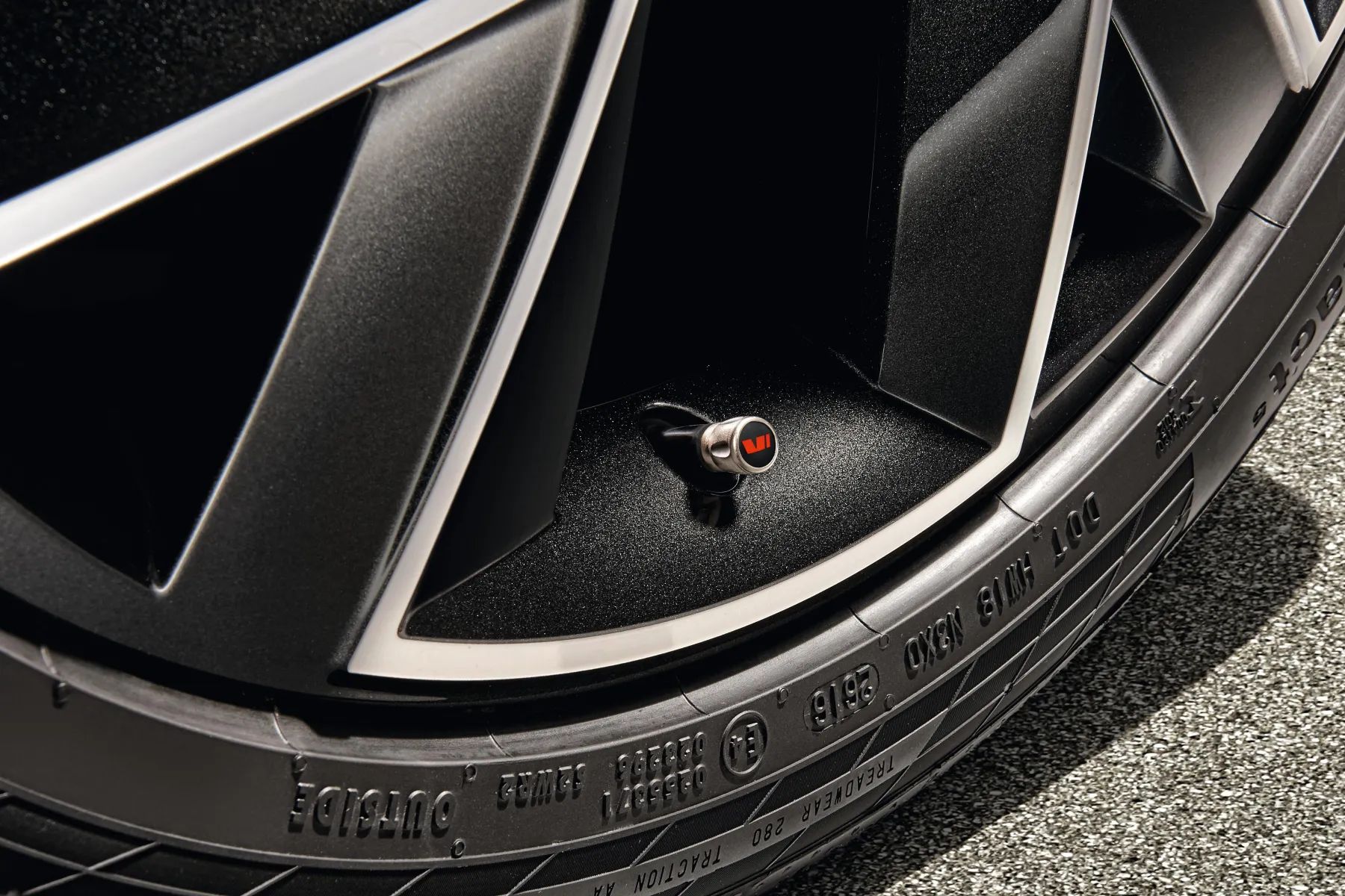 Škoda Ventilkappen-Set im roten RS Design